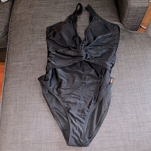 Black Nicole Miller New York One Piece Bathing Suit